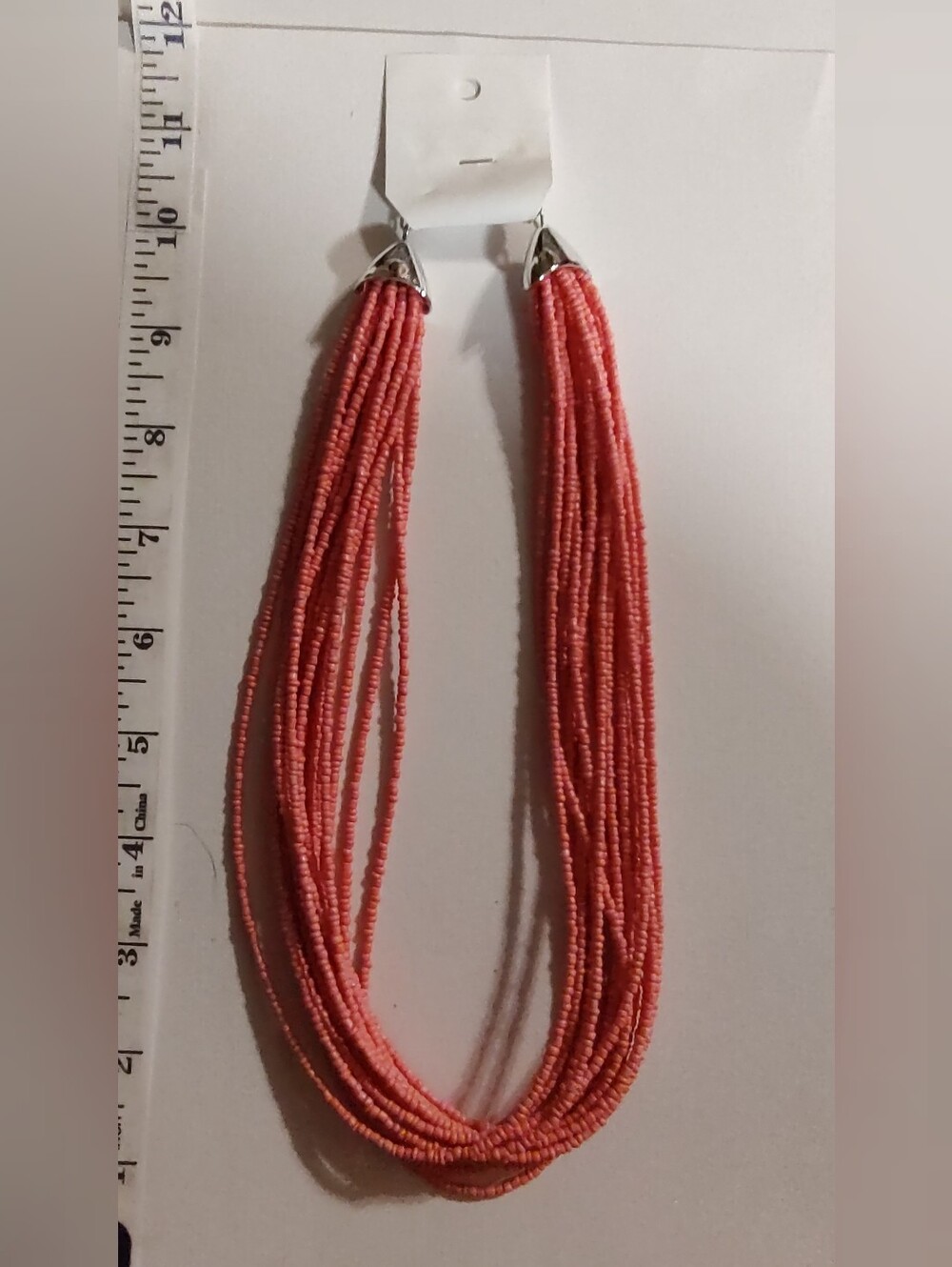 Multi-Strand Coral Seed Bead Necklace - Women Jewelry